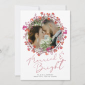 Verheiratetes und helles frisch vermähltes Foto We Dankeskarte (Vorderseite)