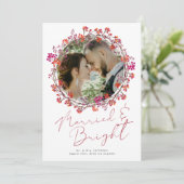 Verheiratetes und helles frisch vermähltes Foto We Dankeskarte (Stehend Vorderseite)