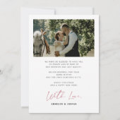 Verheiratetes und helles frisch vermähltes Foto We Dankeskarte (Rückseite)