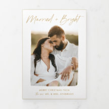 Verheiratetes und helles Gold Script 4 Foto