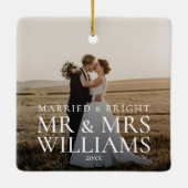 Verheiratetes und helles neuverheiratetes Hochzeit Keramikornament (Rückseite)