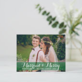 Verheiratetes und lustiges Paar Foto Postkarte Grü (Stehend Vorderseite)