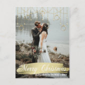 Verheiratetes Verlobtes Gold | FOTO Feiertagspostkarte (Vorderseite)