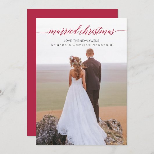 Verheiratetes Weihnachten Neu verheiratetes Foto R (Vorne/Hinten)