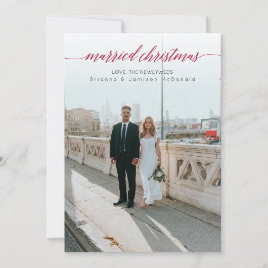 Verheiratetes Weihnachten Neu verheiratetes Foto R (Vorderseite)