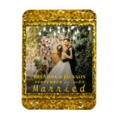 Verheiratetes Weihnachts-Elegantes Foto Magnet (Vertikal)