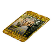 Verheiratetes Weihnachts-Elegantes Foto Magnet (Linke Seite)