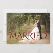 Verheiratetes Weihnachts-Elegantes Hochzeitsfest F Mitteilungskarte (Vorderseite)