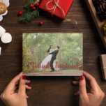 Verheiratetes Weihnachts-Elegantes Newlywed Foto Feiertagskarte<br><div class="desc">Verheiratete Weihnachts elegante,  frisch vermählte Foto Weihnachtskarte. Template Foto via Pixabay lizenziert unter CC0 und muss durch Ihr eigenes Foto ersetzt werden</div>