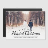 Verheiratetes Weihnachts-Foto Overlay Magnetkarte (Vorne/Hinten)