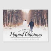Verheiratetes Weihnachts-Foto Overlay Magnetkarte (Vorderseite)