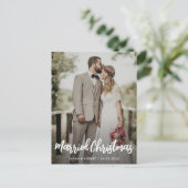 verheiratetes Weihnachts-Foto Postkarte (Stehend Vorderseite)