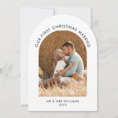 Verheiratetes Weihnachts-Foto Weihnachtskarte Einladung (Vorderseite)