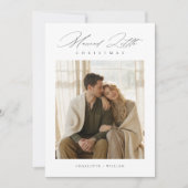 Verheiratetes Weihnachts-FotoCollage Feiertagskarte (Vorderseite)