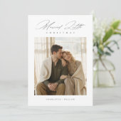 Verheiratetes Weihnachts-FotoCollage Feiertagskarte (Stehend Vorderseite)