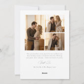 Verheiratetes Weihnachts-FotoCollage Feiertagskarte (Rückseite)