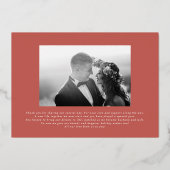 Verheiratetes Weihnachts-Kalligraphieskript neu Folien Feiertagskarte (Rückseite)