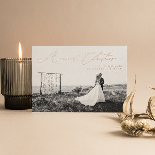 Verheiratetes Weihnachts-Kalligraphieskript neu Folien Feiertagskarte