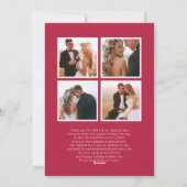 Verheiratetes Weihnachts-Neuvermähltes Foto Feiertagskarte (Rückseite)