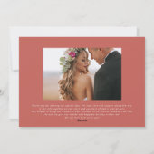 Verheiratetes Weihnachtskalligrafie-Skript neu rot Feiertagskarte (Rückseite)