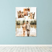Verheiratetes Wirbles Skriptaufsatz-FotoCollage Leinwanddruck (Insitu (Holzboden))