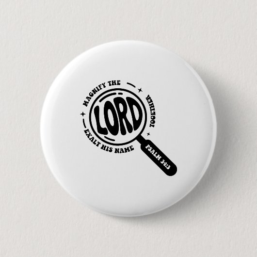 Verherrlicht den Herrn Bibelvers Vergrößert Vbs 20 Button (Vorderseite)