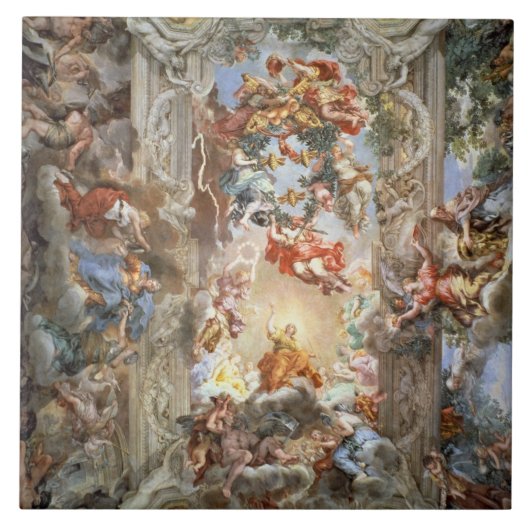 Verherrlichung der Herrschaft Papstes Urban VIII Fliese (Vorderseite)