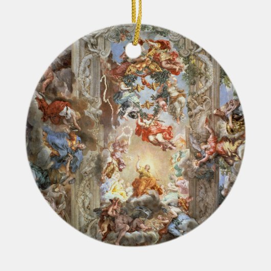 Verherrlichung der Herrschaft Papstes Urban VIII Keramik Ornament (Vorne)