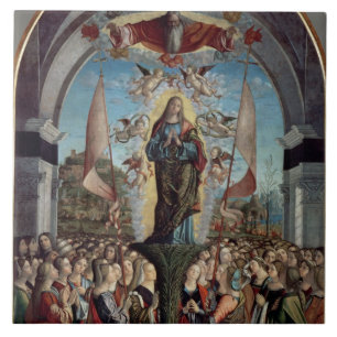 Verherrlichung von St Ursula und von ihren Fliese