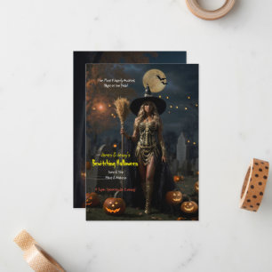 Verhexendes Halloween  Mitteilungskarte