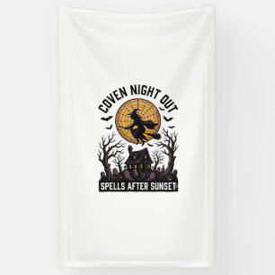 Verhexte Koven-Shirt Vintage Hexenhaus Halloween Banner