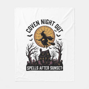 Verhexte Koven-Shirt Vintage Hexenhaus Halloween Fleecedecke