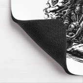 Verhüllter Sensenmann-Motorradfahrer  Mousepad (Ecke)