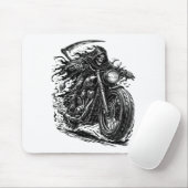 Verhüllter Sensenmann-Motorradfahrer  Mousepad (Mit Mouse)