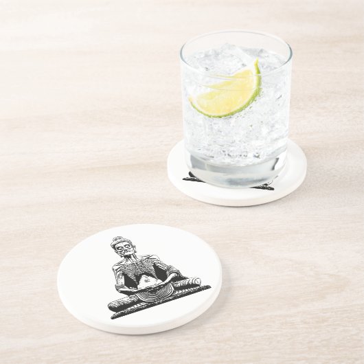 Verhungernder Buddha-Untersetzer Getränkeuntersetzer (Seite)