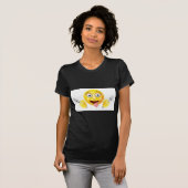 Verhungernder hungriger Emoticon Emoji T-Shirt (Vorne ganz)