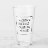 Verhütung von individuelle Name/Textmigration Glas (Vorderseite)