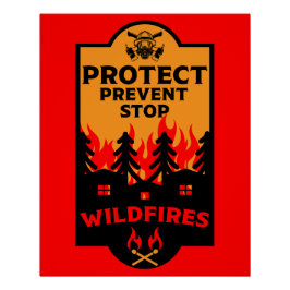 Verhütung von Waldbränden Poster