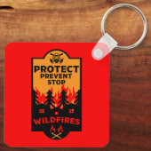Verhütung von Waldbränden Schlüsselanhänger (Rückseite)