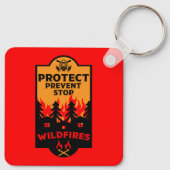 Verhütung von Waldbränden Schlüsselanhänger (Rückseite)