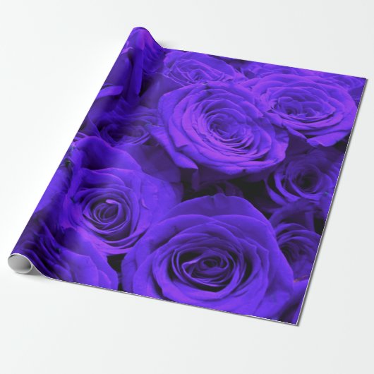 Veri peri periwinkle blaue lila Rose Geschenkpapier (Ungerollt)