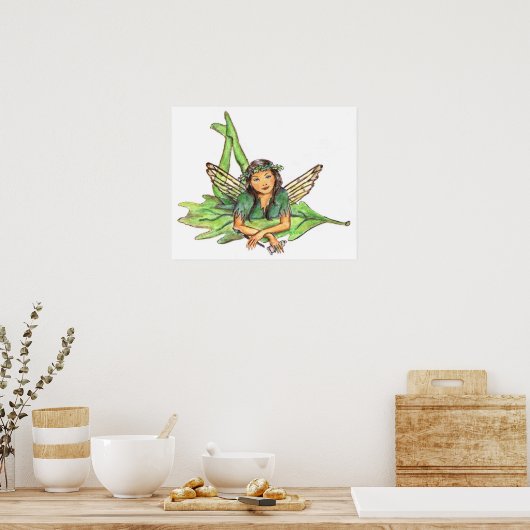 Veridian Green Pixie Fairy JL Biel Poster (Küche)