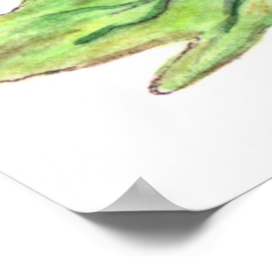 Veridian Green Pixie Fairy JL Biel Poster (Ecke)