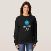 Verified AF Social Media Blue Check Mark Sweatshirt (Vorne ganz)