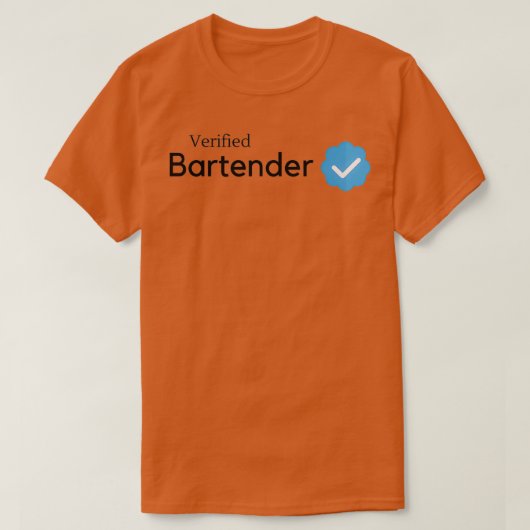Verified Bartender T-Shirt (Design vorne)