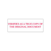 Verified True Copy of Original Document Permastempel (Design)