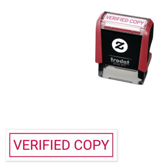 Verifizierter Kopie Büroschablone Permastempel (Beispiel)