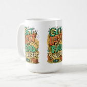 Verirre dich und finde dich selbst kaffeetasse (Vorderseite Links)