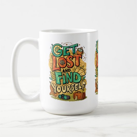 Verirre dich und finde dich selbst kaffeetasse (Links)
