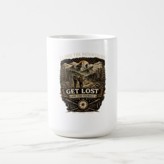 Verirre Dich Und Finde Dich Selbst Kaffeetasse (Mittel)